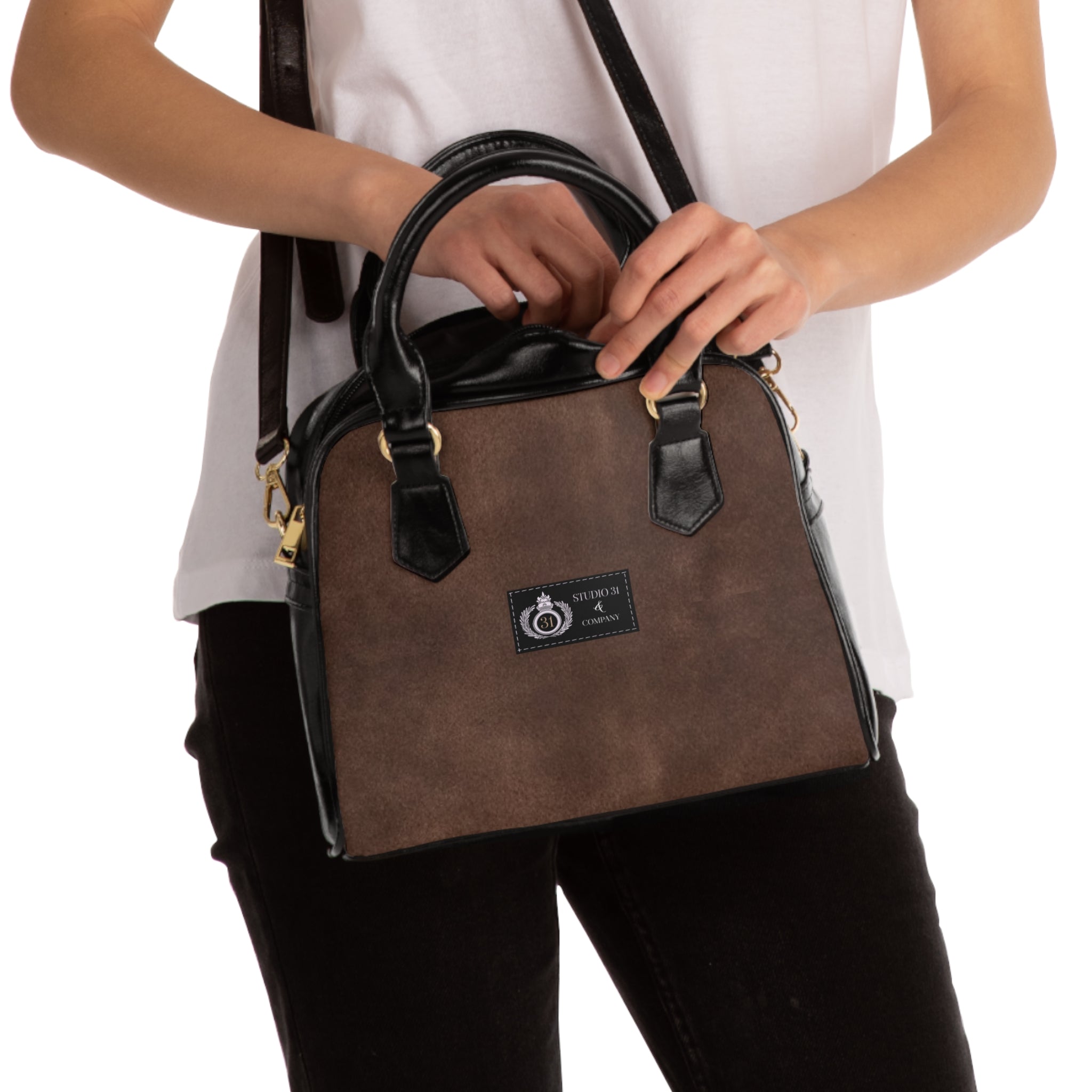 Compass Leather Shoulder Bag