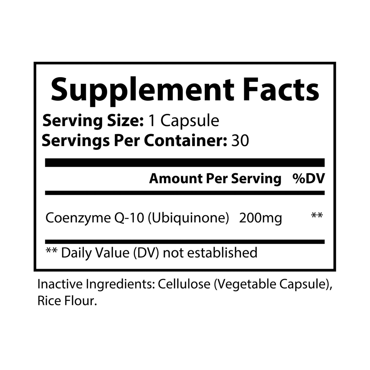 CoQ10 (Ubiquinone) Supplement (30 Capsules)