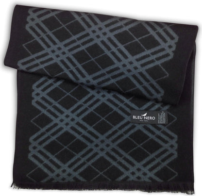 Bleu Nero Luxurious Winter Scarf Premium Cashmere Feel Unique Design Selection