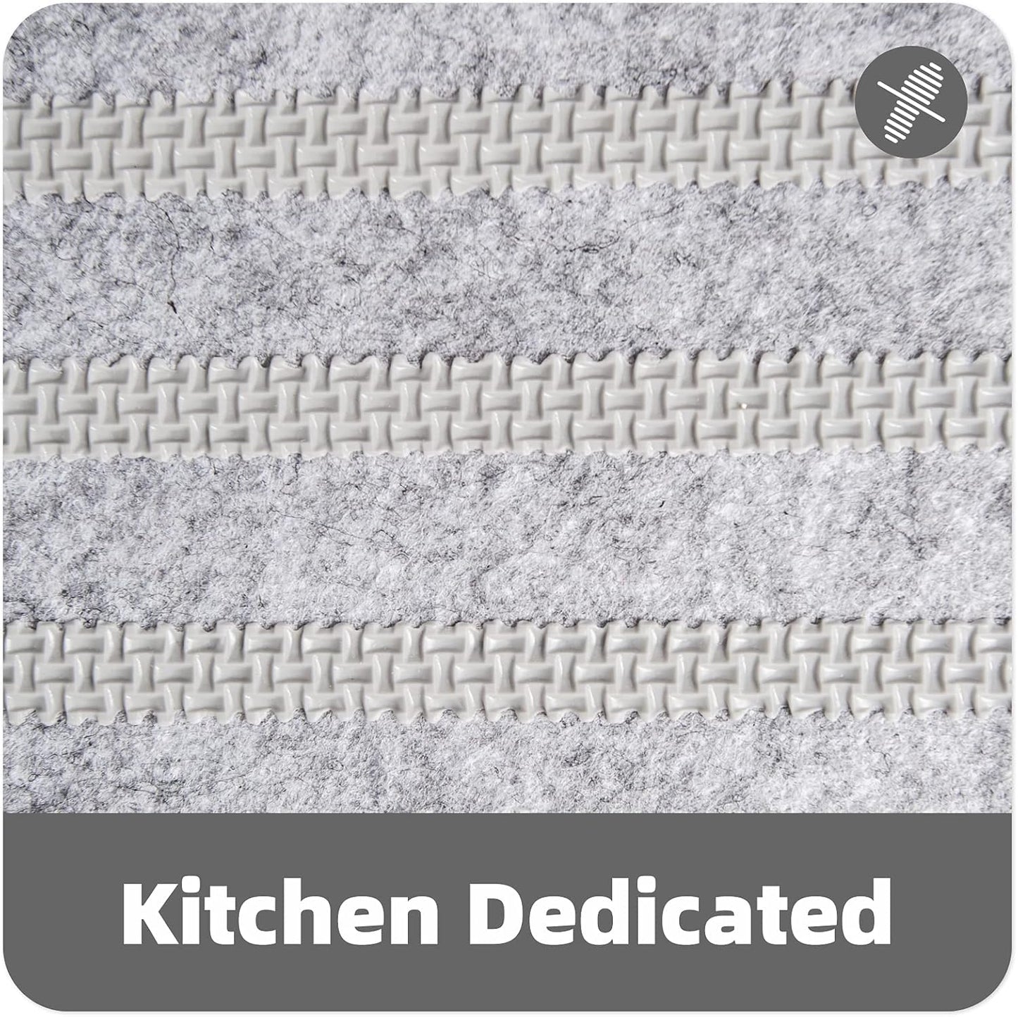 Color G Kitchen Rugs, Kitchen Rug Set 2 Piece, Kitchen Runner Rug Kitchen Rugs and Mats Non Skid Washable Kitchen Floor Sink Mat, Comfort Standing Kitchen Rugs, 17"X29"+17"X59", Grey