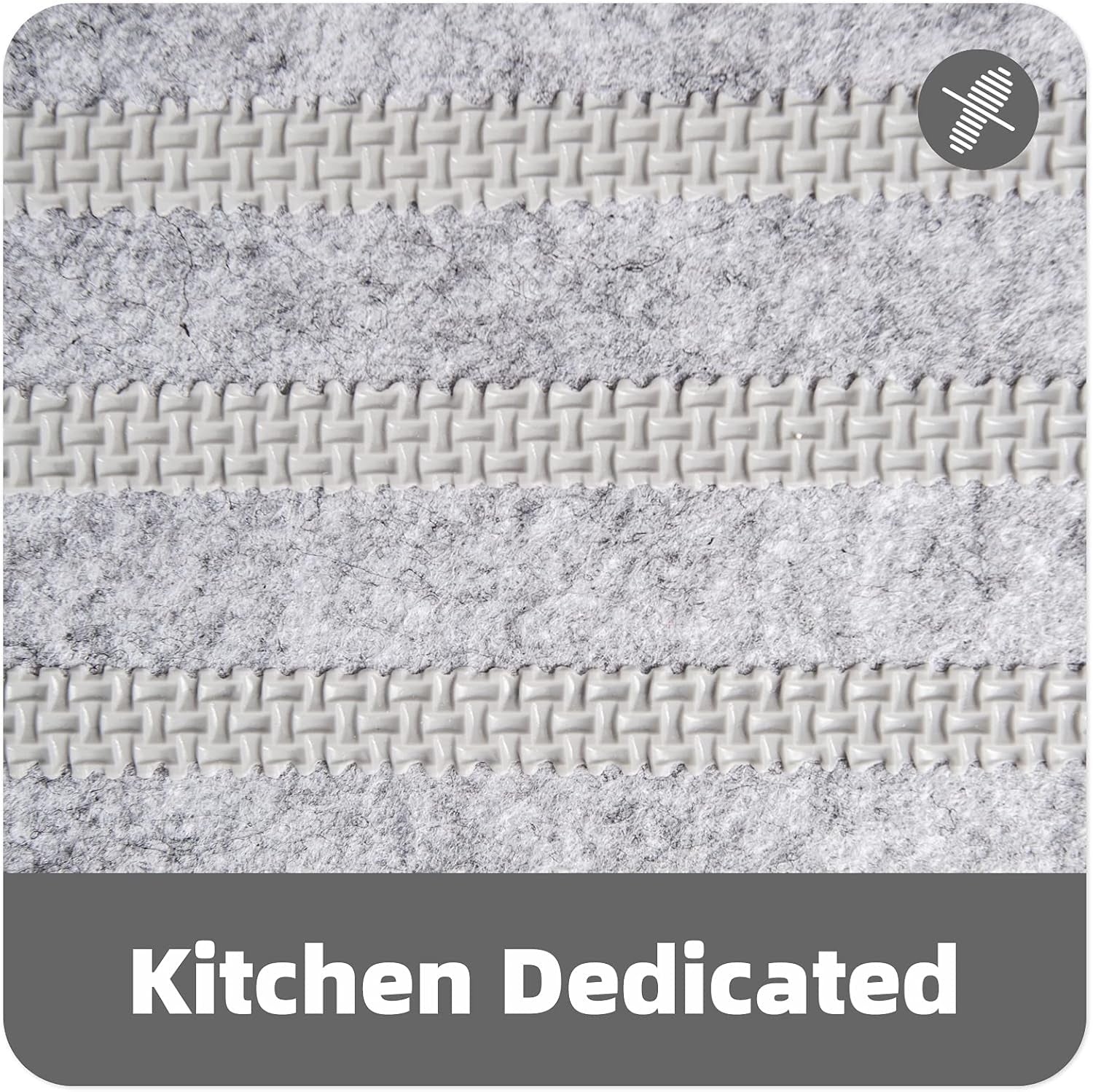 Color G Kitchen Rugs, Kitchen Rug Set 2 Piece, Kitchen Runner Rug Kitchen Rugs and Mats Non Skid Washable Kitchen Floor Sink Mat, Comfort Standing Kitchen Rugs, 17"X29"+17"X59", Grey