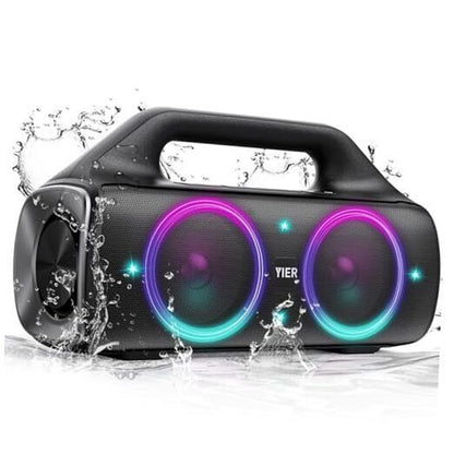 Portable Bluetooth Speakers, 80W Peak Wireless Outdoor Speaker with Subwoofer,