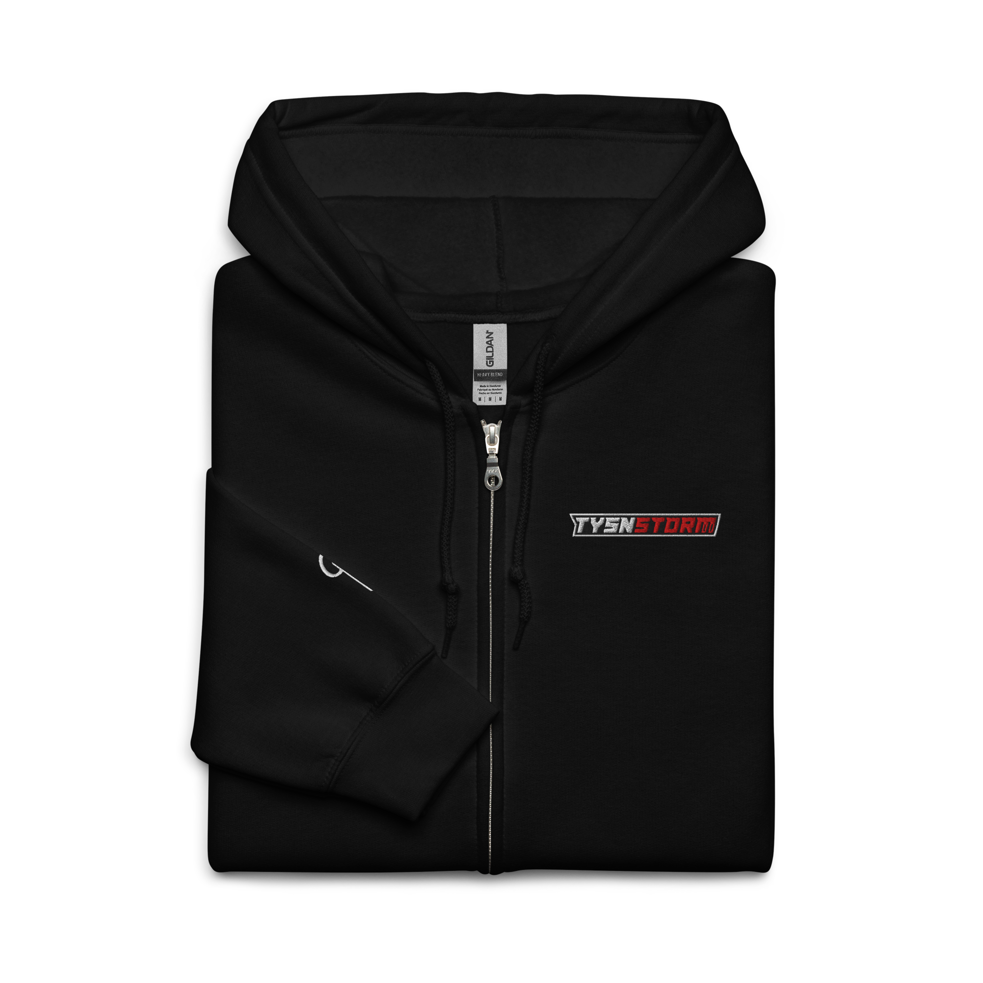 TynStorm embroidered heavy blend zip hoodie